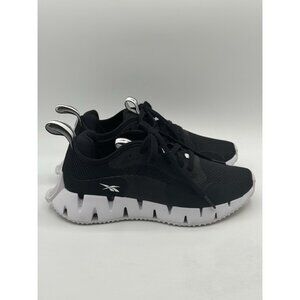 Reebok Womens Zig Dynamica Black Gray White Running Sneakers   Size 7
